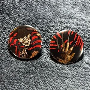 Freddy Krueger and His Glove - 2 Button Set (Handmade)